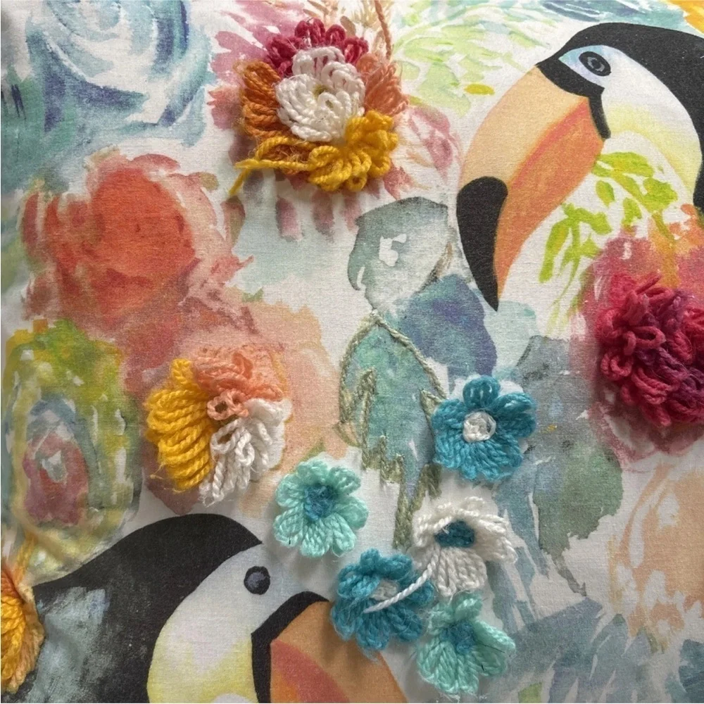 Colorful Toucan Decorative Pillow